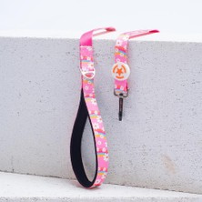 Pawstar Daisy Leash Papatya Desenli Kedi Köpek Sevk & Gezdirme Kayışı Köpek Uzatma Tasması-1,5cm
