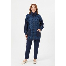 Lale Butik Nakış Detaylı Pantolonlu Modal Takım 14406 Lacivert