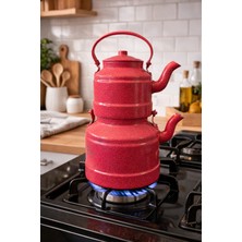 PremiumPort Alüminyum Çaydanlık Takımı, 2'li Büyük Boy Demlik ve Altlık Seti