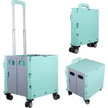 Prativas SN-26966 Katlanabilir Market Pazar Kamp Tekerlekli Alışveriş Arabası 60KG Kapasiteli