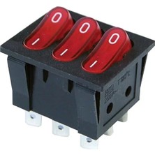 Prativas Üçlü Işıklı Anahtar On-Off 9p (IC-135)