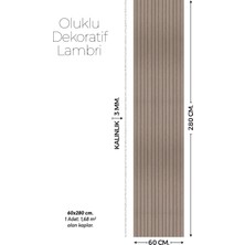 Brano Bej Desenli Duvar Lambiri 60X280 Cm-Kendinden Yapışkanlı
