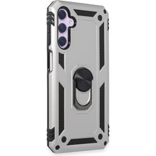 Prativas Galaxy A14 4g Kılıf Sofya Yüzüklü Silikon Kapak - Gümüş