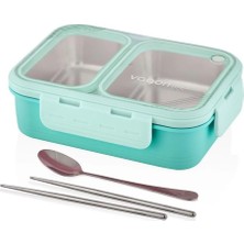  vagon çelik beslenme kutusu lunch box paslanmaz 700 ml mavi xc-7096