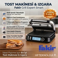 Fakir Grill Expert Smart 2100 W Izgara ve Tost Makinesi + Dijital Mutfak Tartısı Hediye