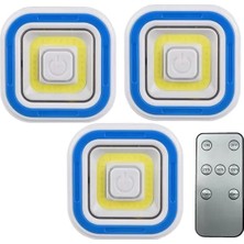 Prativas PM-6936 Cob Ledli Pilli Uzaktan Kumandalı Üçlü Lamba