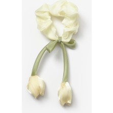 Le Mabelle Sarı Lale Figürlü Kız Çocuk Lastik Toka