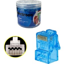 Electroon Mavi Cat6 EZRJ45 Açık Uçlu Soket 8p/8c - 100ADET