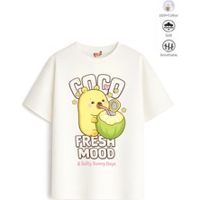 Belya Kids Wear Kız Çocuk Tam Kalıp Coco Tasarım 57 Oversize Tişört