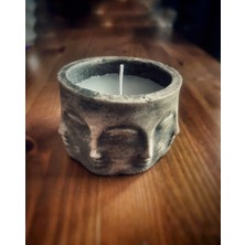 Cristian Tommy Dekoratif Mum El Yapımı Yüz Desenli Limon Kokulu