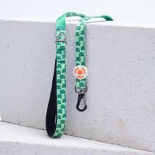 Pawstar Frog Leash Kurbağa Desenli Kedi Köpek Sevk & Gezdirme Kayışı Köpek Uzatma Tasması-1,5cm