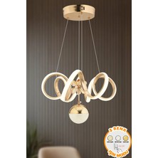 Kendal Hale Gold Modern Sarkıt Avize 3 Renk Işık Salon Mutfak Yatak Odası