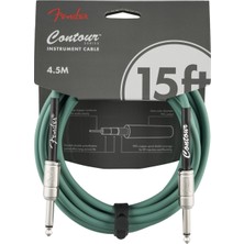 Fender Contour Serisi 4,5 Mt. Gitar Kablosu Sherwood Green Enstrüman Kablosu
