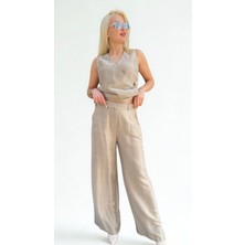 Unique Simli Cupra Kumaş Pantolon