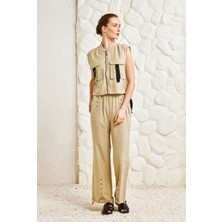 Unique Paçası Trok Detaylı Pantolon