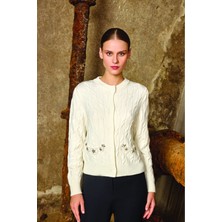 Unique Dantel Detaylı Triko Hırka