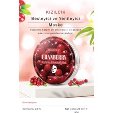 MONDSUB Kızılcık Özleriyle Besleyici & Canlandırıcı Yüz Maskesi – %92 Doğal Içerik (7 Adet)