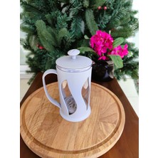 PremiumPort Berthe French Press, Soft Gri, 500 ml - Şık ve Kullanışlı Kahve Demleme