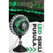 Elektrikli Yeşil Işıklı Araba Içi Torpido Üstü Vantuzlu Pusula Göstergesi