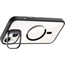 Elif Asya Ceyiz Tekstil Joko Apple iPhone 13 Remim Lensli Magsafe Standlı Kapak - Siyah
