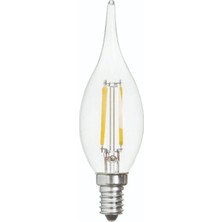 Kendal KES498 LED Flamanlı Kıvrık Bujili Ampul 4W E14 Günışığı Dekoratif LED Lamba