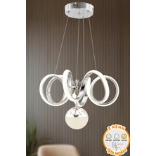 Kendal Hale Krom Modern Sarkıt Avize 3 Renk Işık Salon Mutfak Yatak Odası