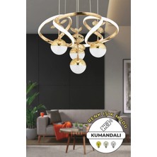 Kendal Liva Gold Modern Sarkıt Avize 3 Renk Işık Salon Mutfak Yatak Odası