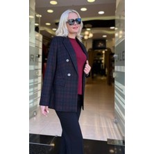 Ekol Ekoseli Kapak Cepli Ceket