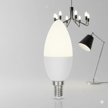 Kendal KES184 Buji Mum LED Ampul 7W E14 Ara Renk (Doğal Beyaz Işık)
