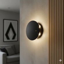 Kendal KDA752 Modern LED Duvar Apliği 6W 3000K (Siyah Abs Gövde, Sıcak Beyaz Işık)
