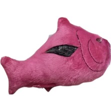 365Dükkan Peluş Balık Figürlü Kedi Oyuncağı Pembe