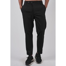Ex-pent Erkek Dokuma Kumaştan Siyah Regular Fit Klasik Pantolon