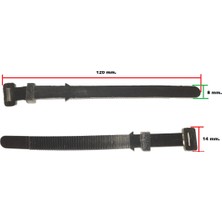 Gutsy Geniş Tip Plastik Cırt Kelepçe 12 cm x 8 mm Siyah | Ağır Hizmet | 10 Adet