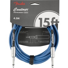 Fender Contour Serisi 4,5 Mt. Gitar Kablosu Lake Placid Mavi Enstrüman Kablosu