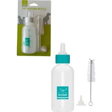 Beak's Yavru Kedi ve Köpek Biberon Seti Temizleme Fırçalı 100 Ml. - Mavi