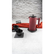 PremiumPort Linden Döküm French Press, Şık ve Dayanıklı Kahve Demleme Aracı