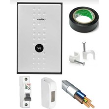 Veito Flow E 9000W Merkezi Sistem Güneş Su Isıtma Sistemıne Uyumlu 7 mt Kablolu Takım Set