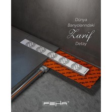 Feha Steel4 360 Dönerli Etekli Yandan Çıkışlı Duş Kanalı (Ürün Izgara Görselleri Değişiklik Gösterebilir.)