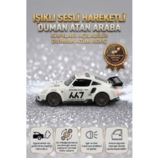 Farbu Oyuncak 3 Buton Fonksiyonlu Işıklı Müzikli Sesli Sürtmeli Duman Atan Kapıları Açılan Porsche Oyuncak Araba