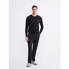 LC Waikiki Lc Waıkıkı Siyah Standart Kalıp Erkek Pijama Takımı