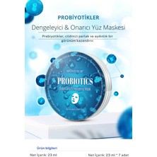 MONDSUB Cam Cilt Etkili Probiyotik Dengeleyici & Onarıcı Yüz Maskesi – Nem, Onarım, (7 Adet)