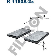 Filtron Karbonlu Polen Filtre Bmw 5 E60 Sedan E61 Touring Bmw 6 Cabrio E64 Coupe E63 K1160A/2X