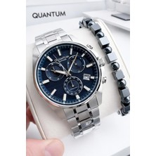 Quantum 10 Atm Suya Dayanıklı+ Bileklik Hediyeli Komple Çelik Erkek Kol Saati VS.BLKT.0924