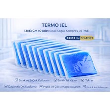 Elif Asya Ceyiz Tekstil Termo Jel 13X13 cm 10 Adet Sıcak Soğuk Kompres Jel Pedi