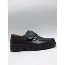 Dia Comfort Hakiki Deri Kahverengi Cırtlı Ortopedik Hafif Rahat Anatomic Diyabetik Erkek Ayakkabı C-91036DİA