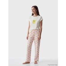 LC Waikiki Lcw Young Pembe Sünger Bob Baskılı Kadın Pijama Takımı