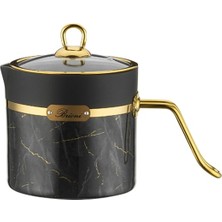 PremiumPort Yüksek Kaliteli 2,0 Lt Siyah Granit Yanmaz Sütlük, Dayanıklı ve Şık Tasarım