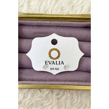 Evalia Kadın Zirkon Tek Taş Çelik Küpe