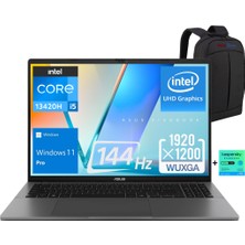 Asus Vivobook S16 S3607VA Intel Core I5 13420H 8GB 1TB SSD 16" 144Hz WIN11PRO Taşınabilir Bilgisayar - Webzone Çanta / 1 Yıl Kaspersky Yazılım Koruma WZ13