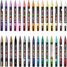 Hakay Su Bazlı Keçe Uçlu Markör Kalem Seti - 30'lu, 0.9-1.3 mm Uç